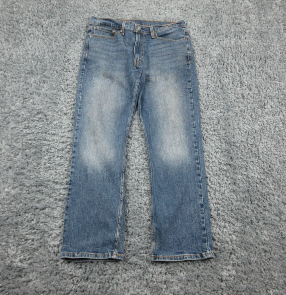 Levis 514 Jeans Mens 33x30 Straight Stretch Denim Vintage Wash Waterless 33x28*